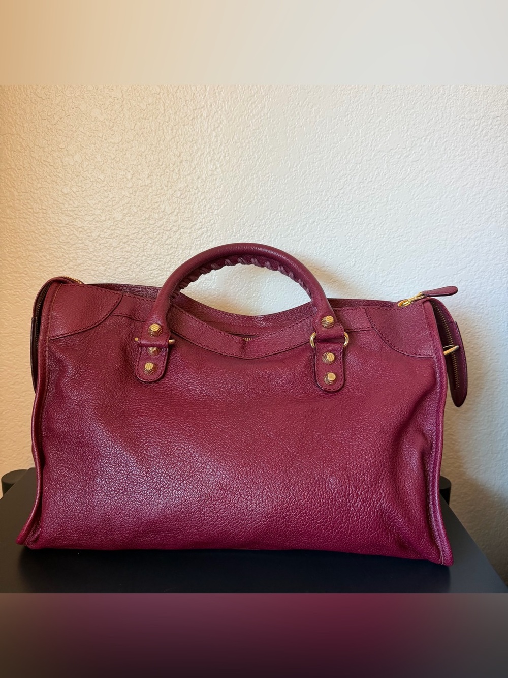 Balenciaga Chevre Hamilton Giant 12 Gold Hardware City Bordeaux - Picture 4 of 11
